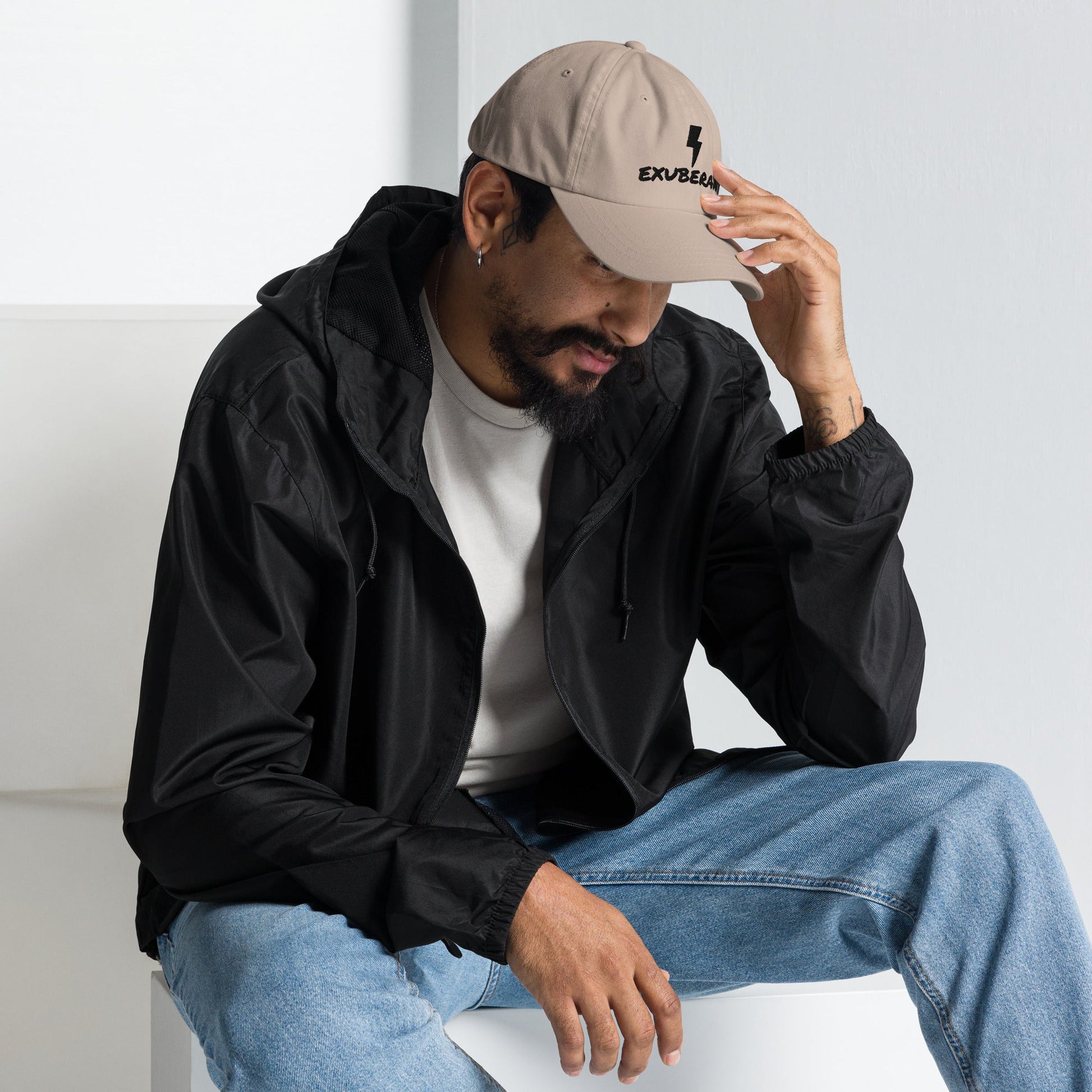 EXUBERANT - PERSONALIZED Lightning Dad Hat - EMBROIDERY, Washable, Breathable THE EXUBERANT STORE