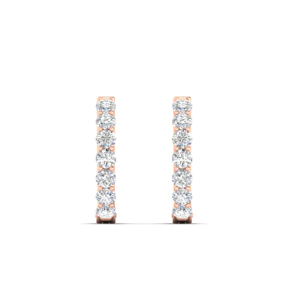 Modern Huggie Hoop Earrings Fascinating Diamonds