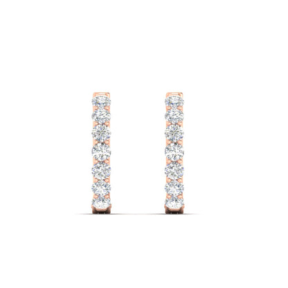 Modern Huggie Hoop Earrings Fascinating Diamonds