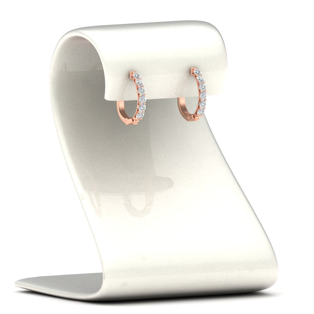 Modern Huggie Hoop Earrings Fascinating Diamonds