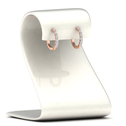 Modern Huggie Hoop Earrings Fascinating Diamonds