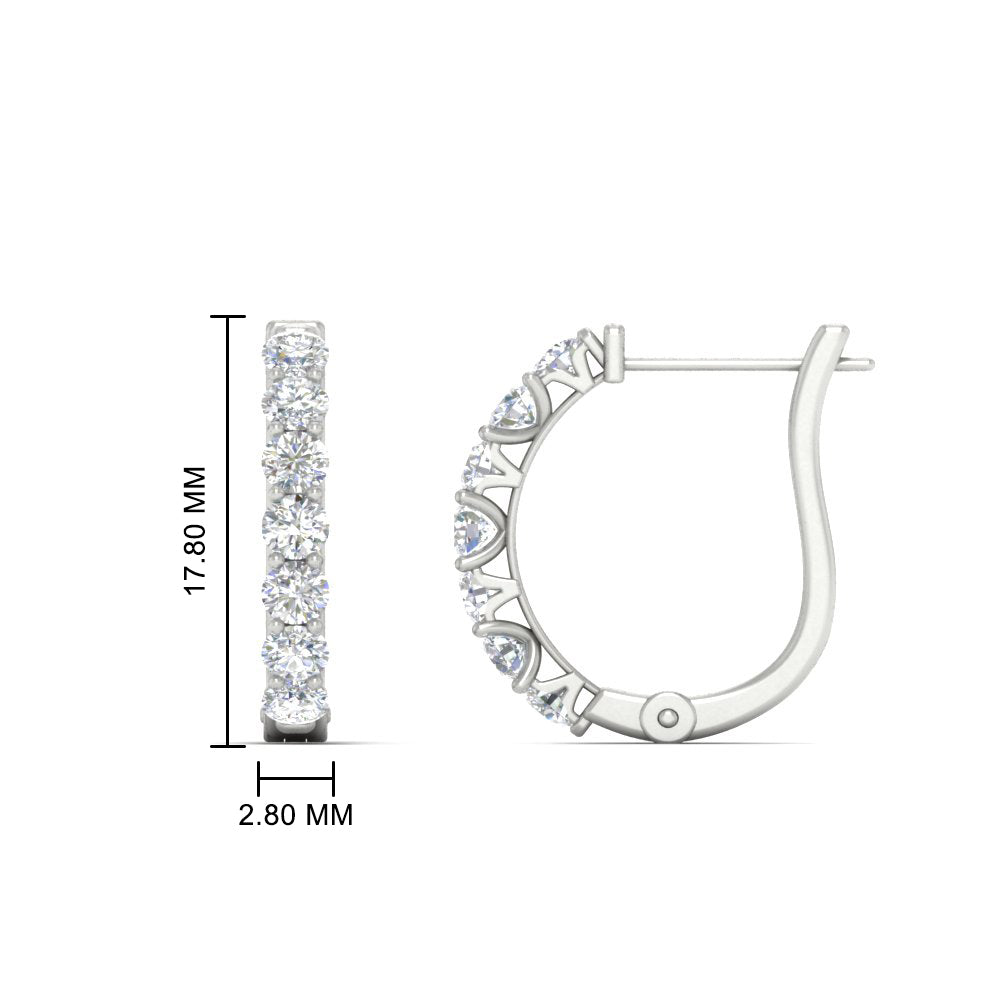 Modern Huggie Hoop Earrings Fascinating Diamonds