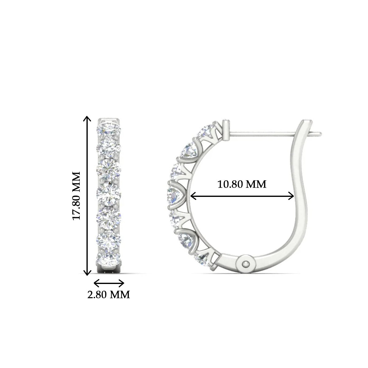Modern Huggie Hoop Earrings Fascinating Diamonds