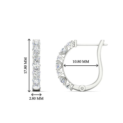 Modern Huggie Hoop Earrings Fascinating Diamonds
