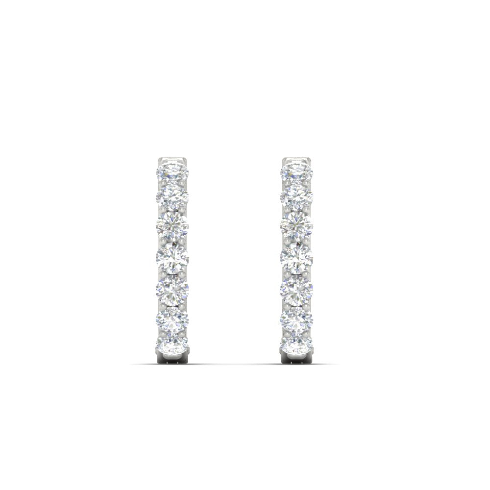 Modern Huggie Hoop Earrings Fascinating Diamonds