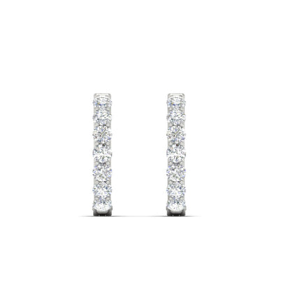 Modern Huggie Hoop Earrings Fascinating Diamonds