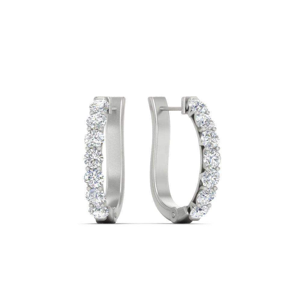 Modern Huggie Hoop Earrings Fascinating Diamonds