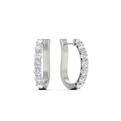 Modern Huggie Hoop Earrings Fascinating Diamonds