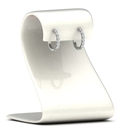 Modern Huggie Hoop Earrings Fascinating Diamonds