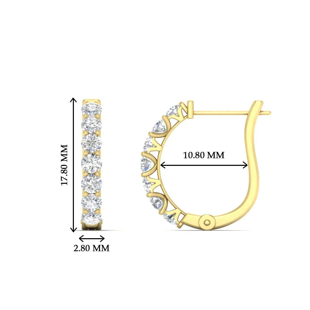 Modern Huggie Hoop Earrings Fascinating Diamonds