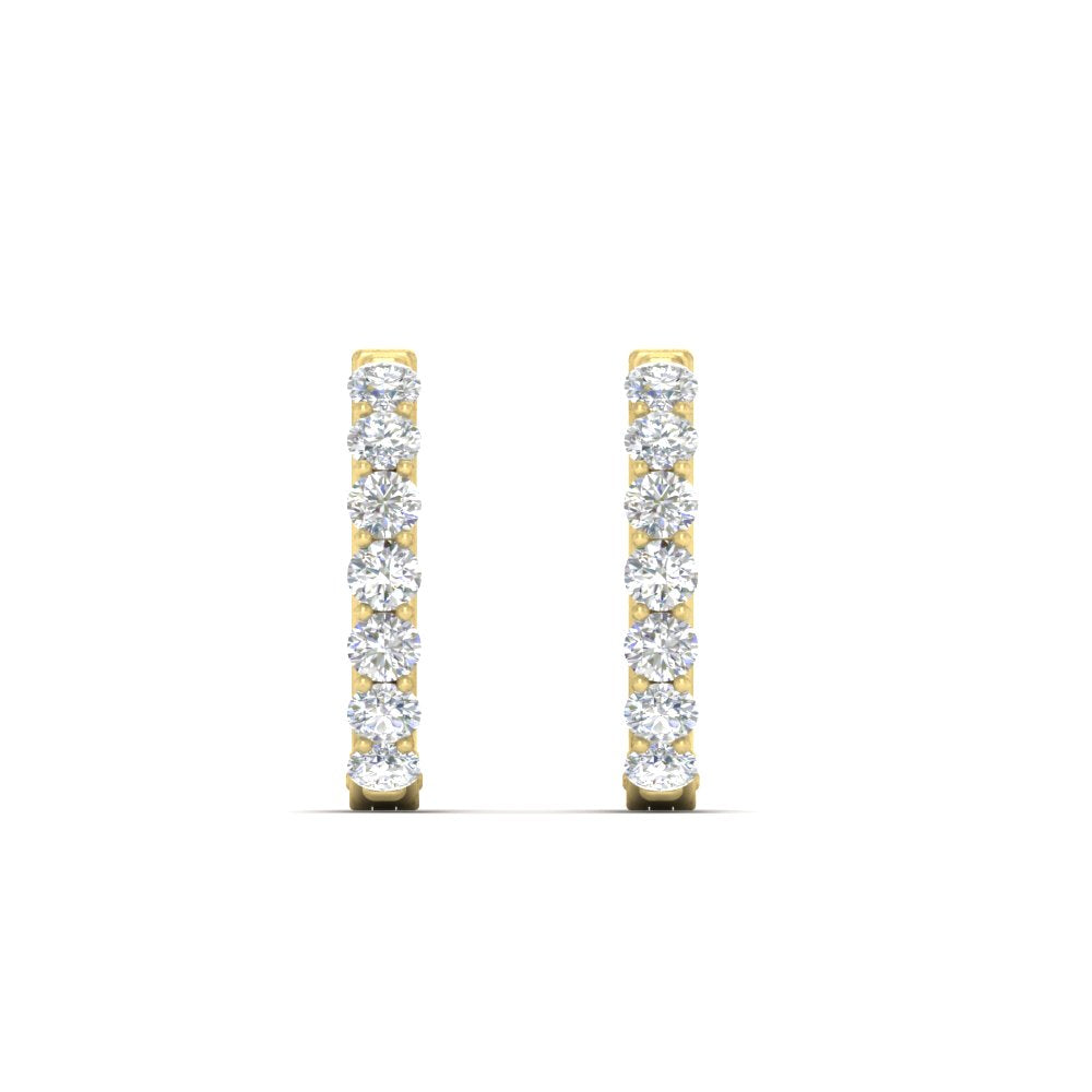 Modern Huggie Hoop Earrings Fascinating Diamonds