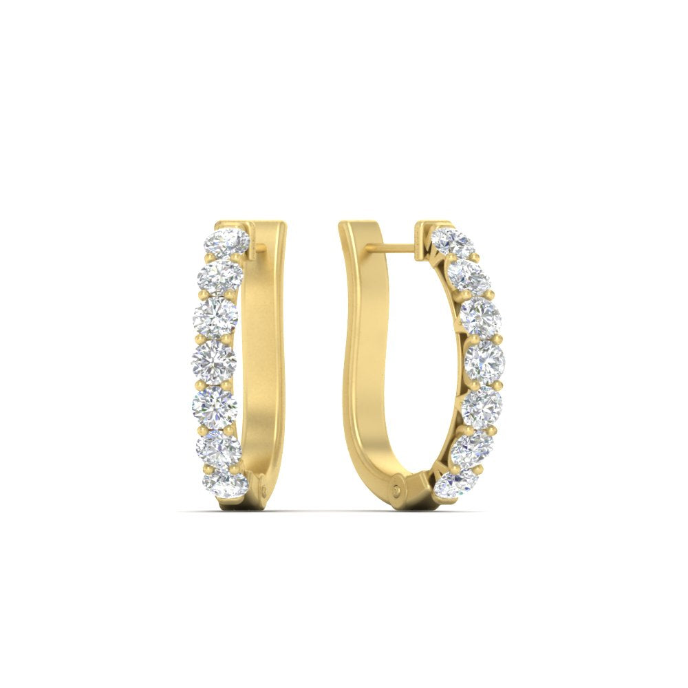 Modern Huggie Hoop Earrings Fascinating Diamonds