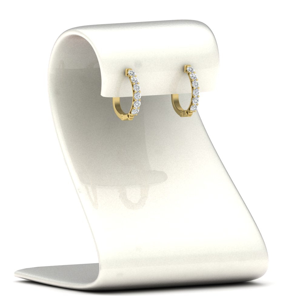 Modern Huggie Hoop Earrings Fascinating Diamonds