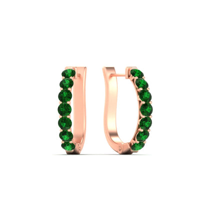 Modern Huggie Hoop Earrings Fascinating Diamonds