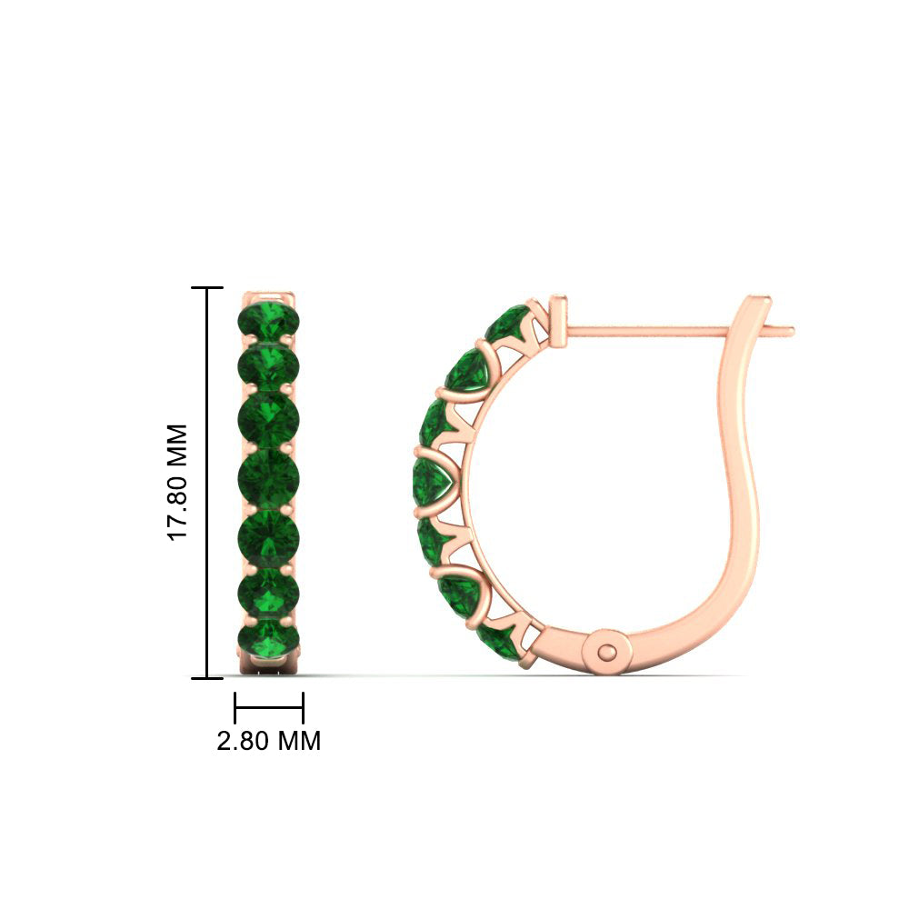 Modern Huggie Hoop Earrings Fascinating Diamonds