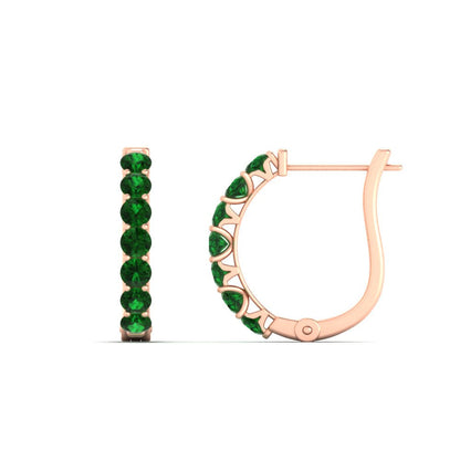 Modern Huggie Hoop Earrings Fascinating Diamonds