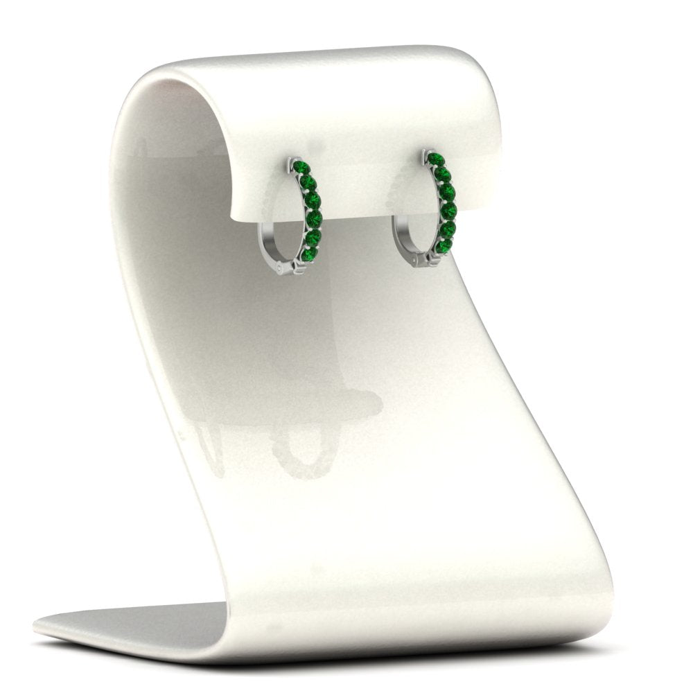 Modern Huggie Hoop Earrings Fascinating Diamonds