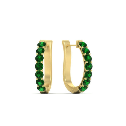 Modern Huggie Hoop Earrings Fascinating Diamonds