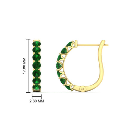Modern Huggie Hoop Earrings Fascinating Diamonds