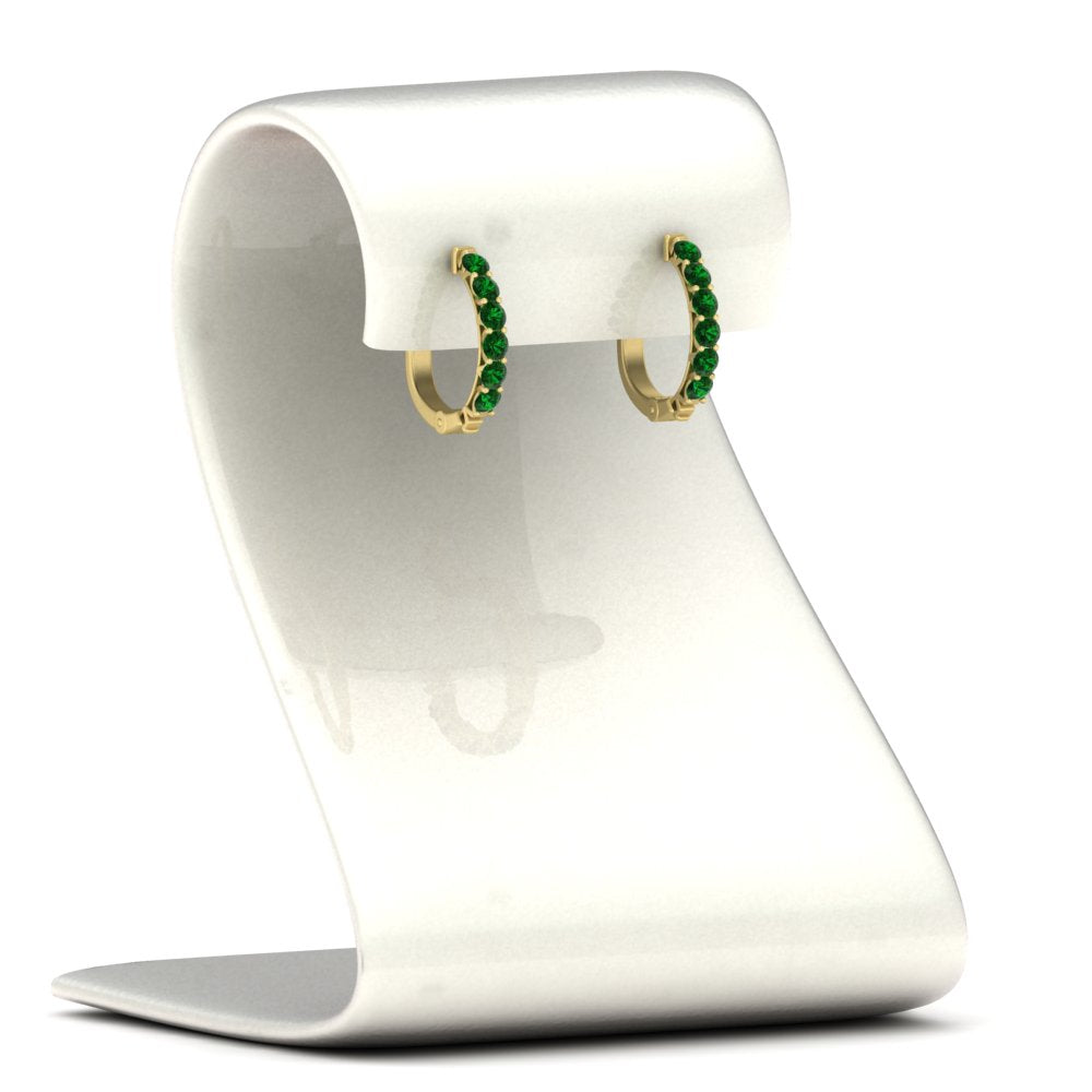 Modern Huggie Hoop Earrings Fascinating Diamonds