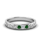 Classic Mens 3 Stone Wedding Band Fascinating Diamonds