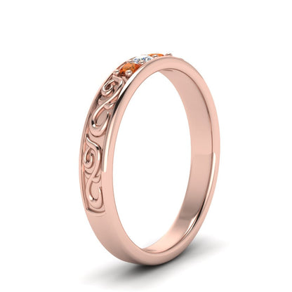 Classic Mens 3 Stone Wedding Band Fascinating Diamonds