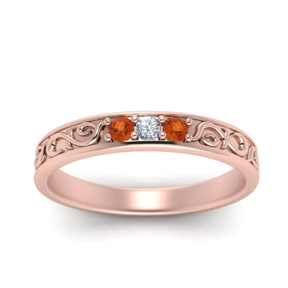 Classic Mens 3 Stone Wedding Band Fascinating Diamonds