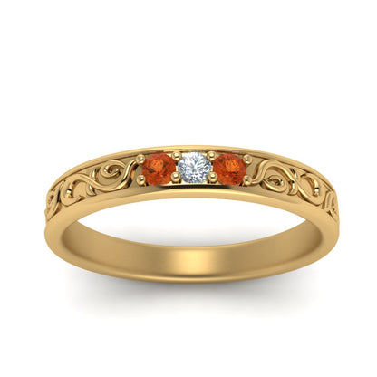 Classic Mens 3 Stone Wedding Band Fascinating Diamonds