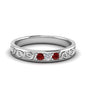 Classic Mens 3 Stone Wedding Band Fascinating Diamonds