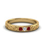 Classic Mens 3 Stone Wedding Band Fascinating Diamonds