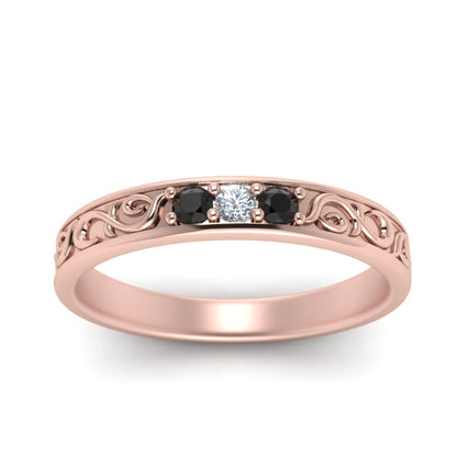 Classic Mens 3 Stone Wedding Band Fascinating Diamonds