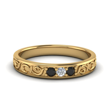 Classic Mens 3 Stone Wedding Band Fascinating Diamonds