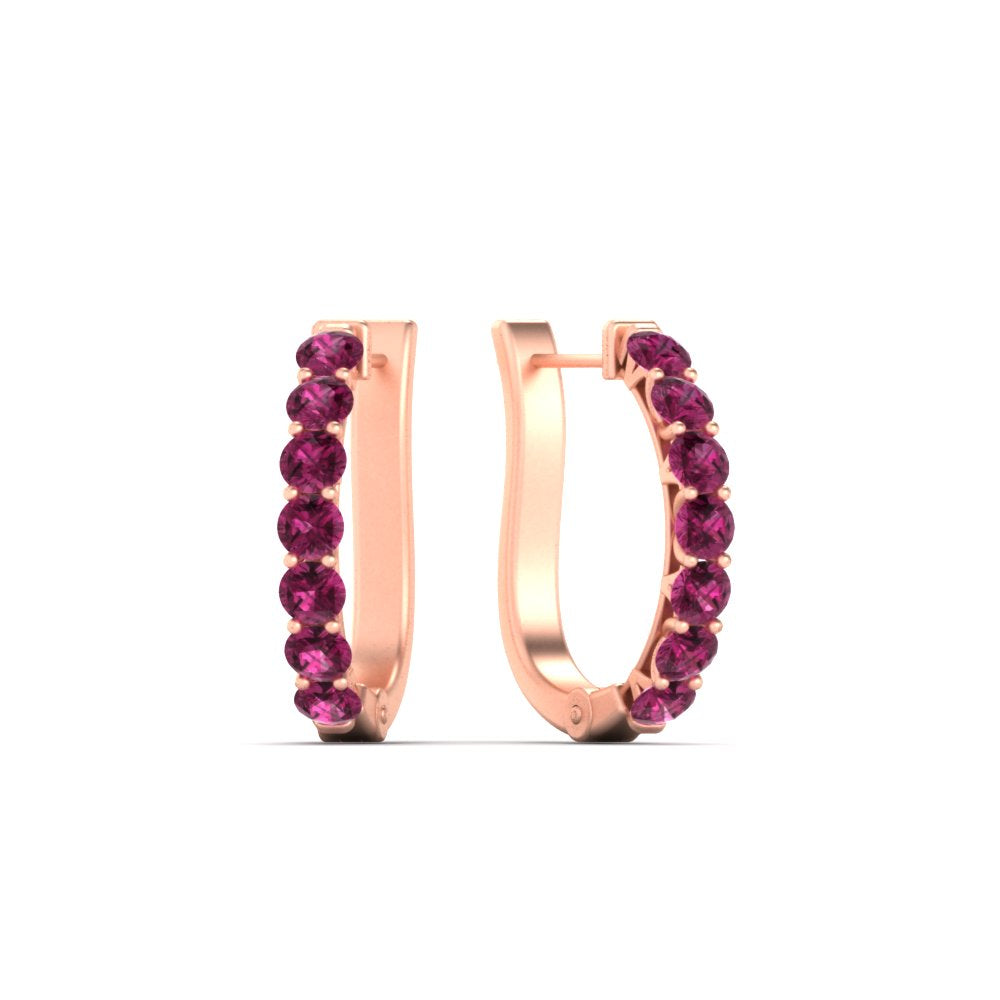 Modern Huggie Hoop Earrings Fascinating Diamonds