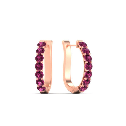 Modern Huggie Hoop Earrings Fascinating Diamonds