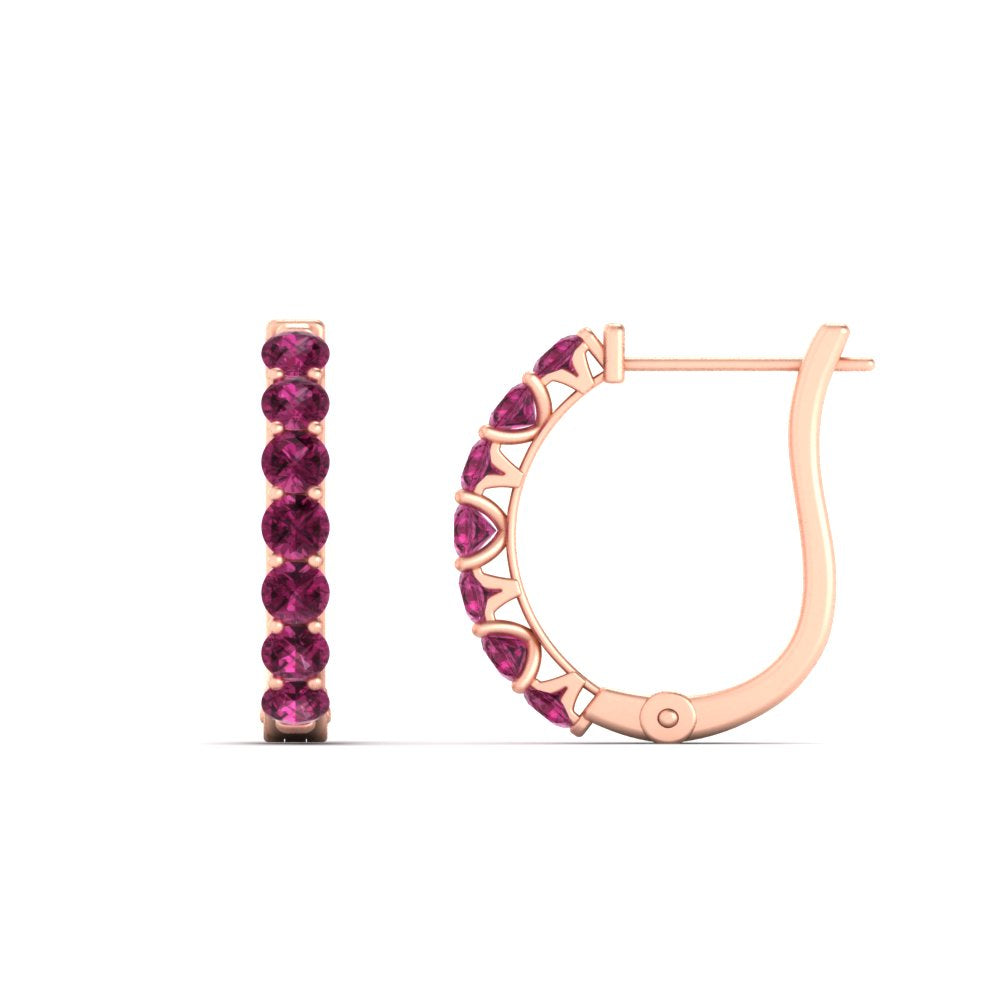 Modern Huggie Hoop Earrings Fascinating Diamonds