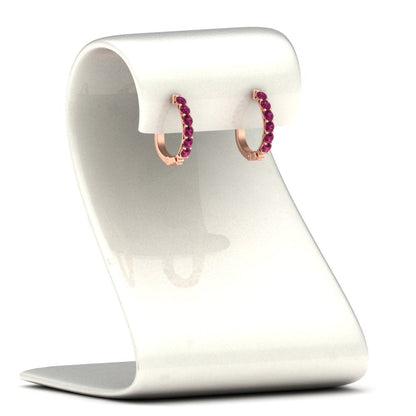 Modern Huggie Hoop Earrings Fascinating Diamonds