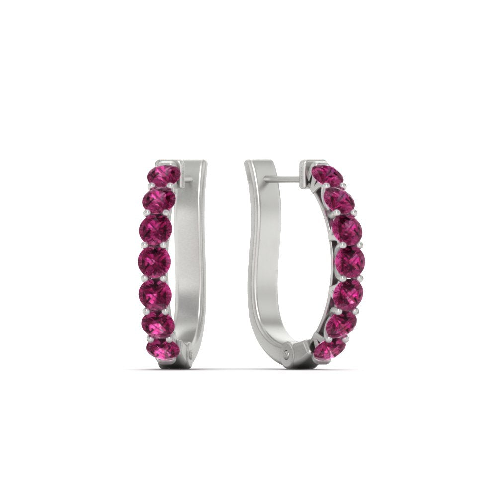 Modern Huggie Hoop Earrings Fascinating Diamonds