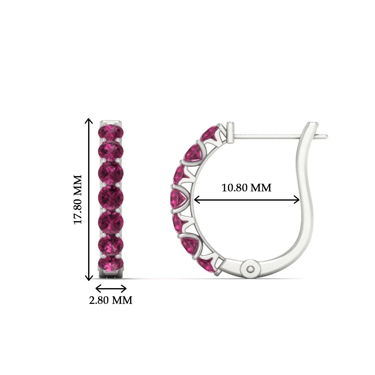 Modern Huggie Hoop Earrings Fascinating Diamonds