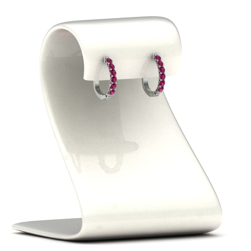 Modern Huggie Hoop Earrings Fascinating Diamonds
