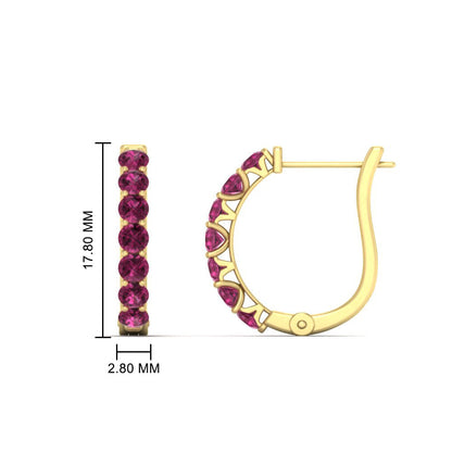Modern Huggie Hoop Earrings Fascinating Diamonds