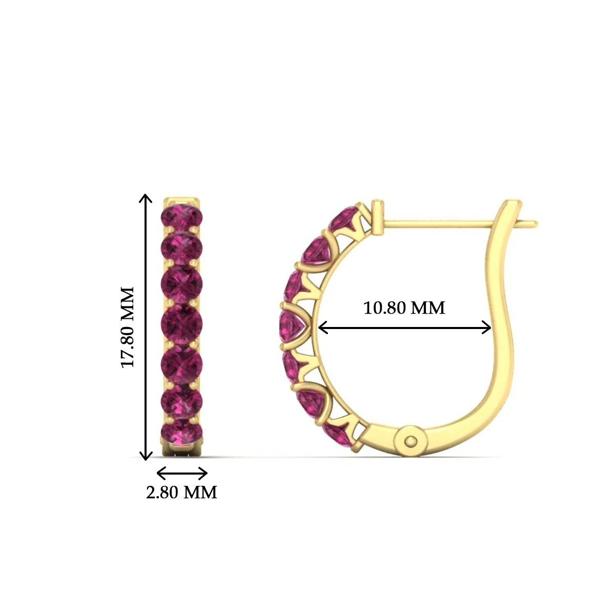 Modern Huggie Hoop Earrings Fascinating Diamonds