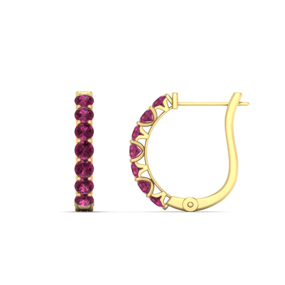 Modern Huggie Hoop Earrings Fascinating Diamonds