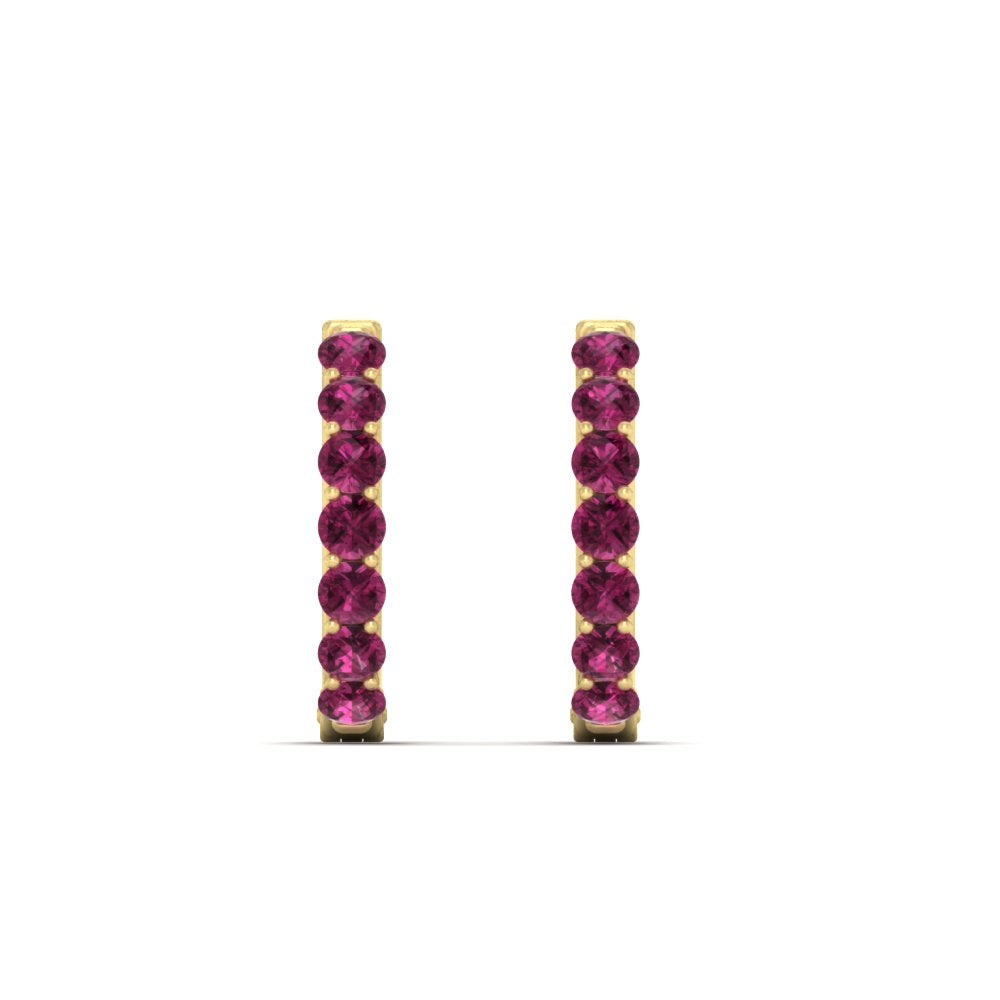 Modern Huggie Hoop Earrings Fascinating Diamonds