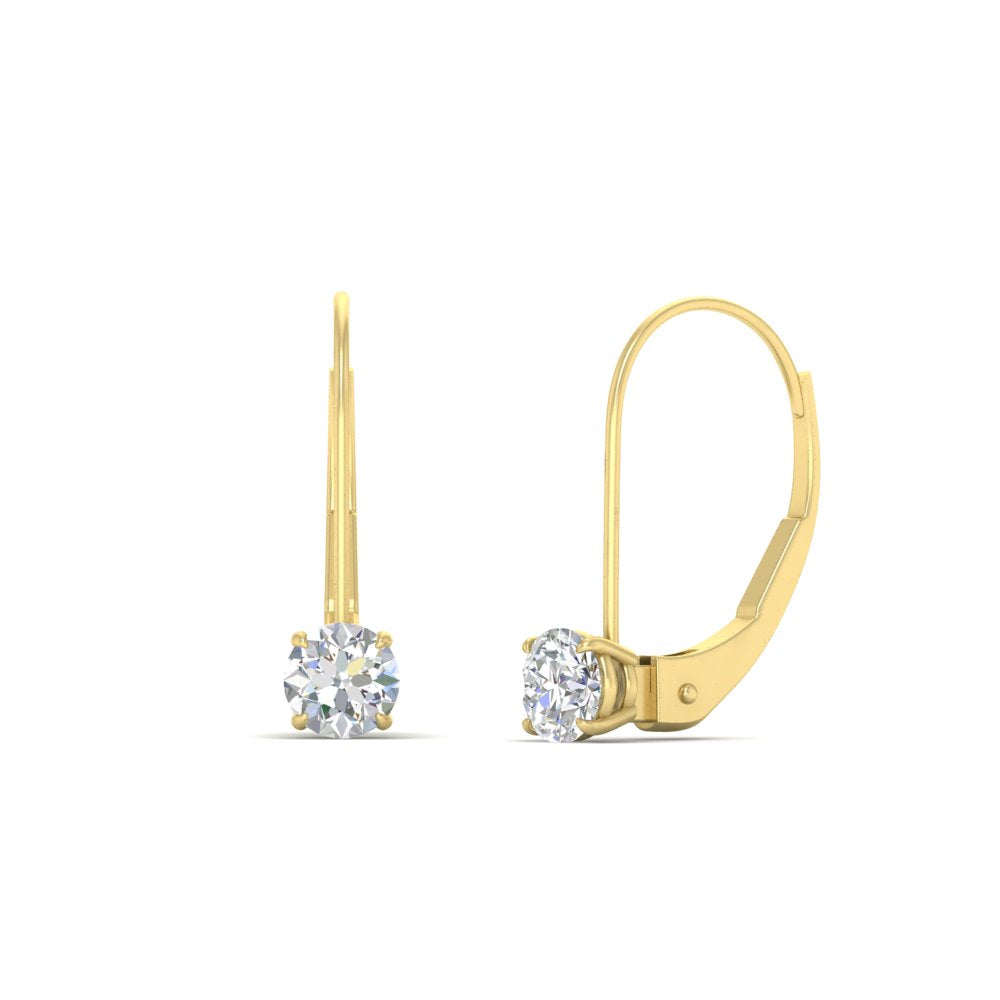 Small Round Diamond Studs Lever Back Earring Fascinating Diamonds
