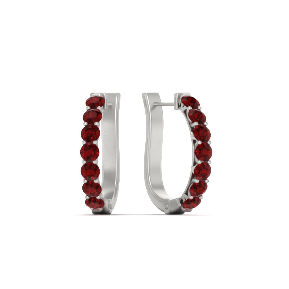 Modern Huggie Hoop Earrings Fascinating Diamonds