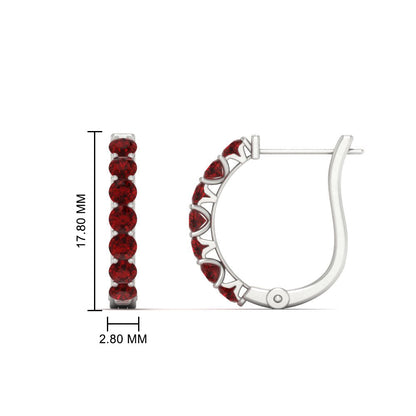Modern Huggie Hoop Earrings Fascinating Diamonds