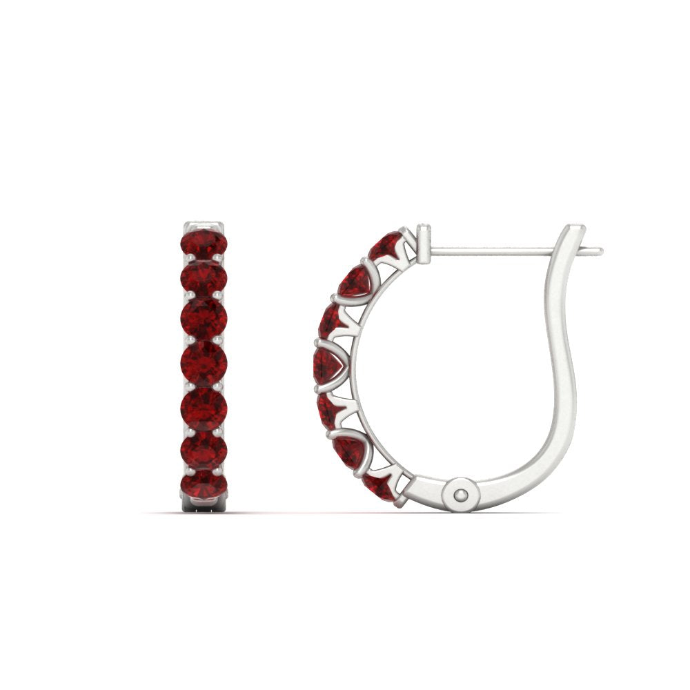 Modern Huggie Hoop Earrings Fascinating Diamonds