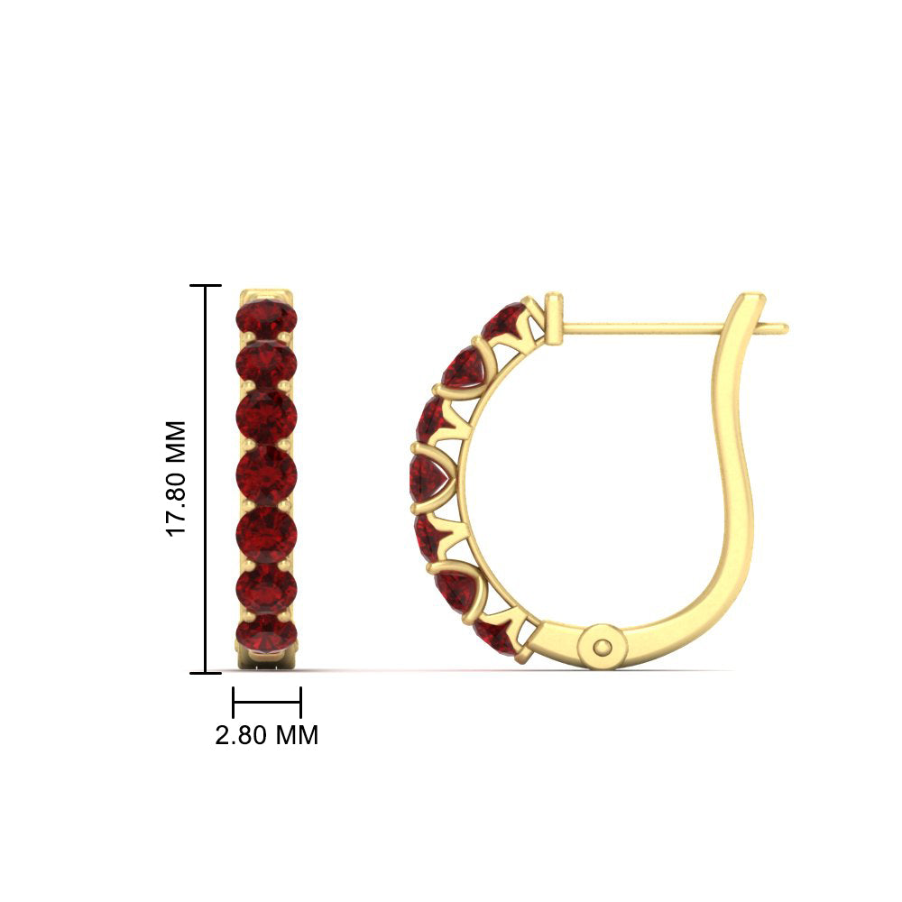 Modern Huggie Hoop Earrings Fascinating Diamonds