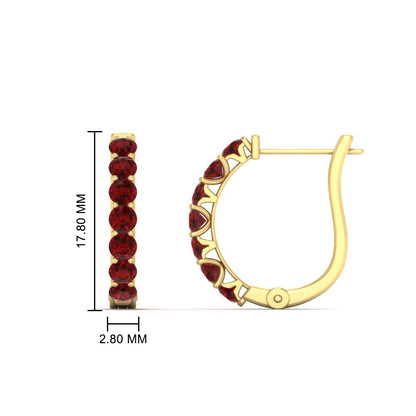 Modern Huggie Hoop Earrings Fascinating Diamonds
