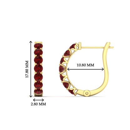 Modern Huggie Hoop Earrings Fascinating Diamonds